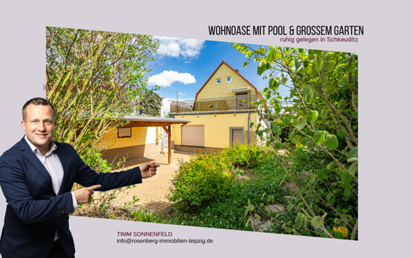 Großzügiges EFH mit vielen Extras, einem überdachten Pool in wunderschöner Lage von Schkeuditz