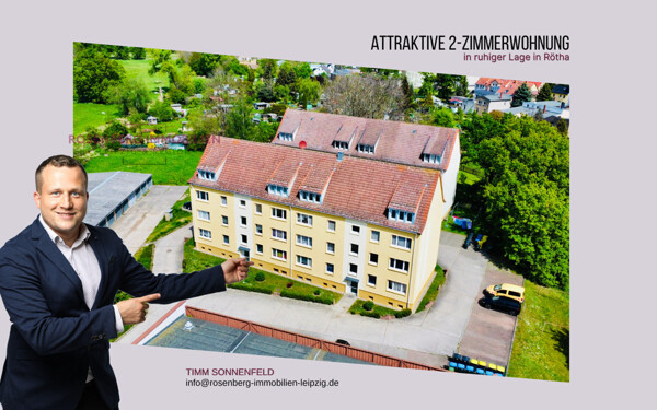Nähe Kahnsdorfer See - Bezugsfreie, frisch renovierte 2-Zimmer-Dachgeschosswohnung in Rötha