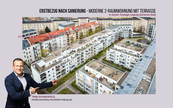 *bezugsfrei* Frisch sanierte 2-Raumwohnung mit Terrasse mitten im Leipziger Zentrum
