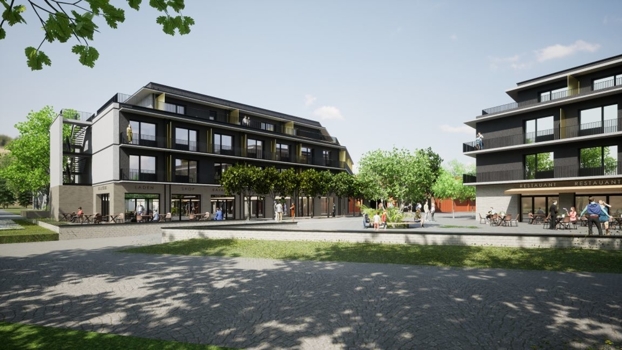 Gewerbe und Gastronomie im Rousseau Park