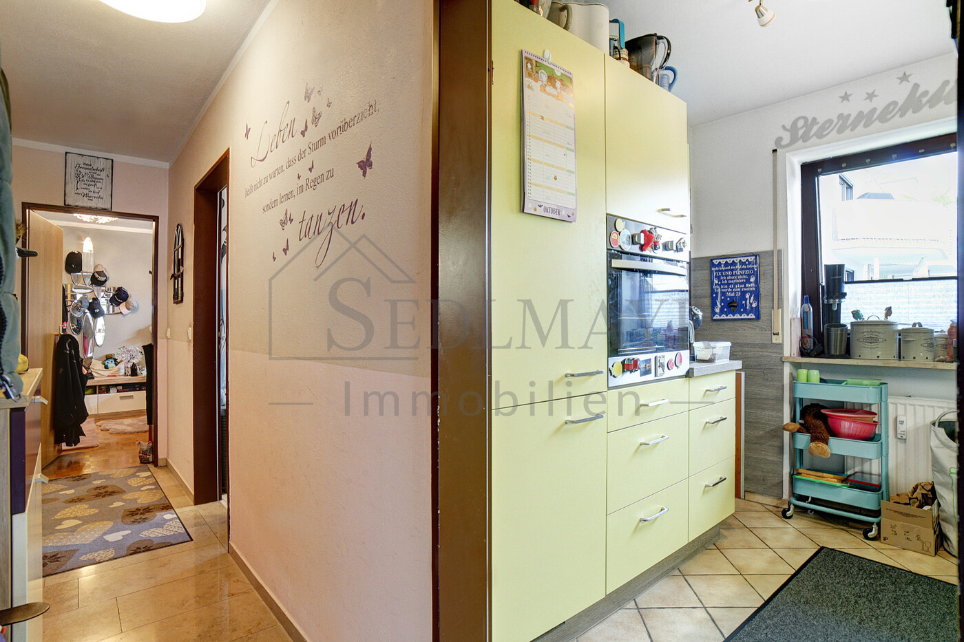 Ansicht Wohnung 3 Flur und Küche