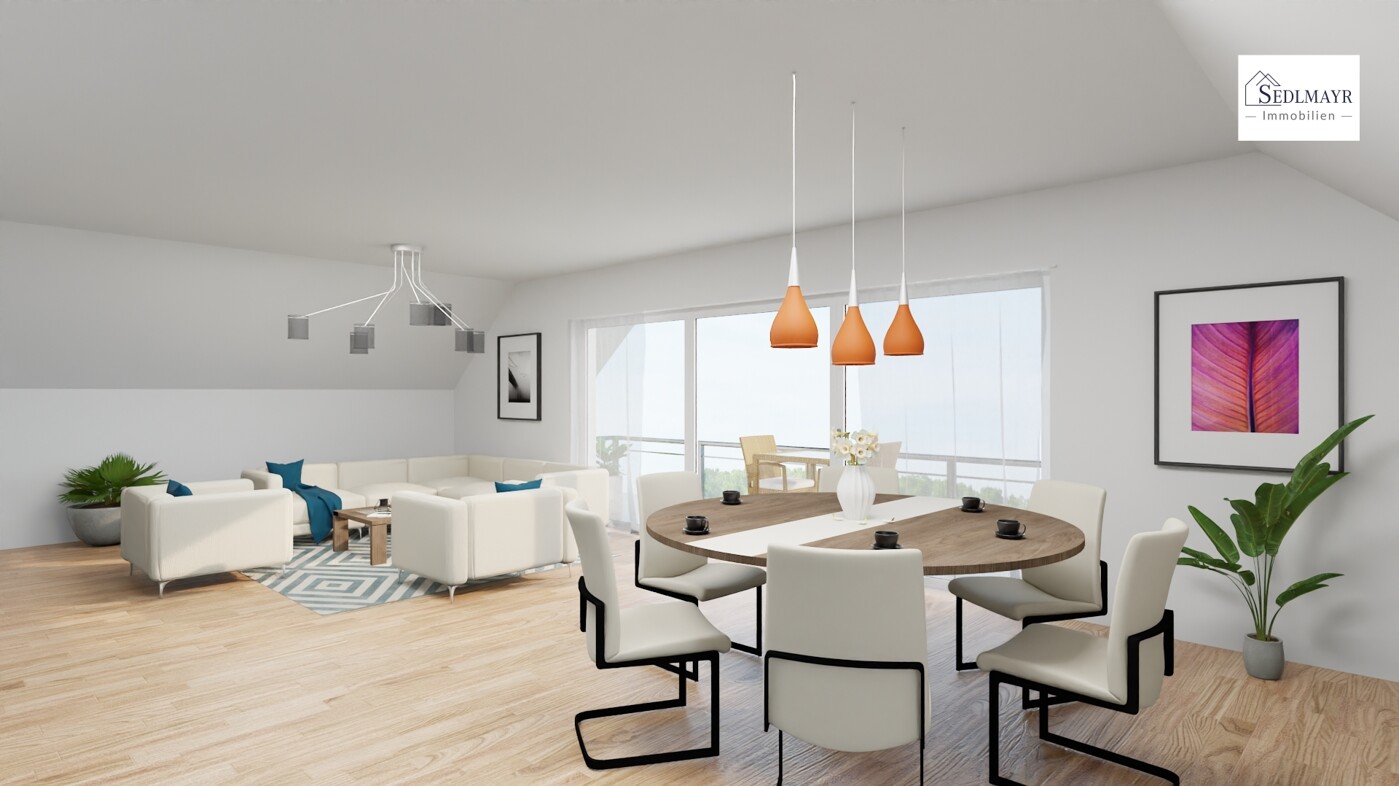 Ansicht Wohnung  5 Wohnzimmer 2