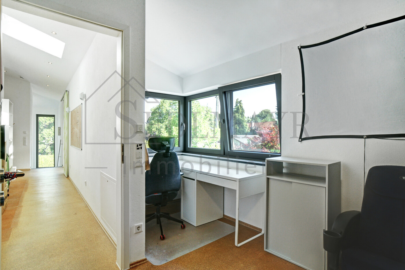 Ansicht OG Flur und Büro