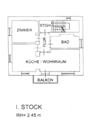 Grundriss erster Stock