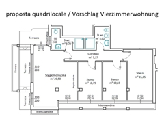 Grundriss Vierzimmerwohnung