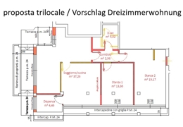 Grundriss Dreizimmerwohung