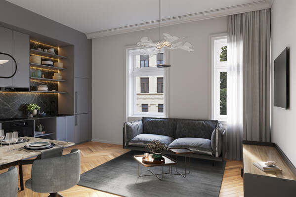 3SI_TwoSouls_Wohnküche_Regelgeschoßwohnung