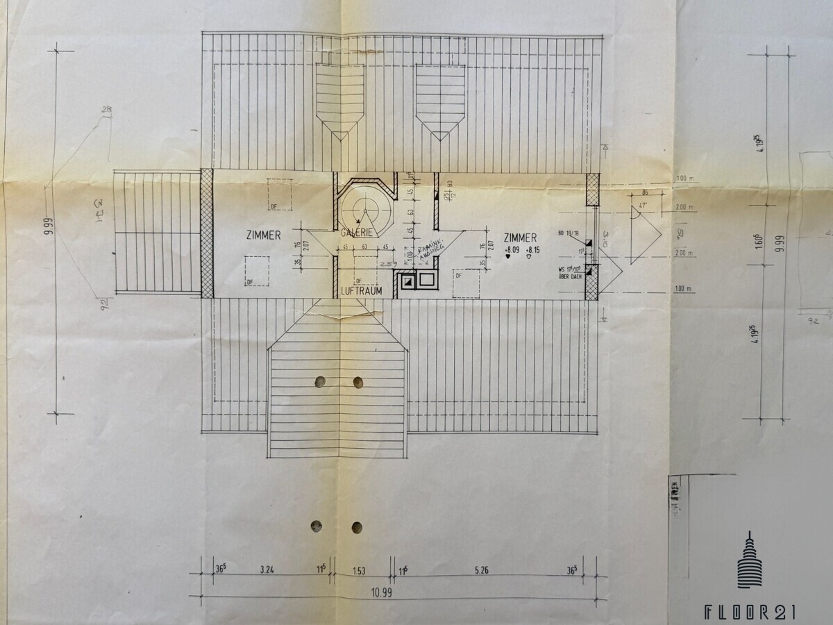 Grundriss Maisonettegeschoss