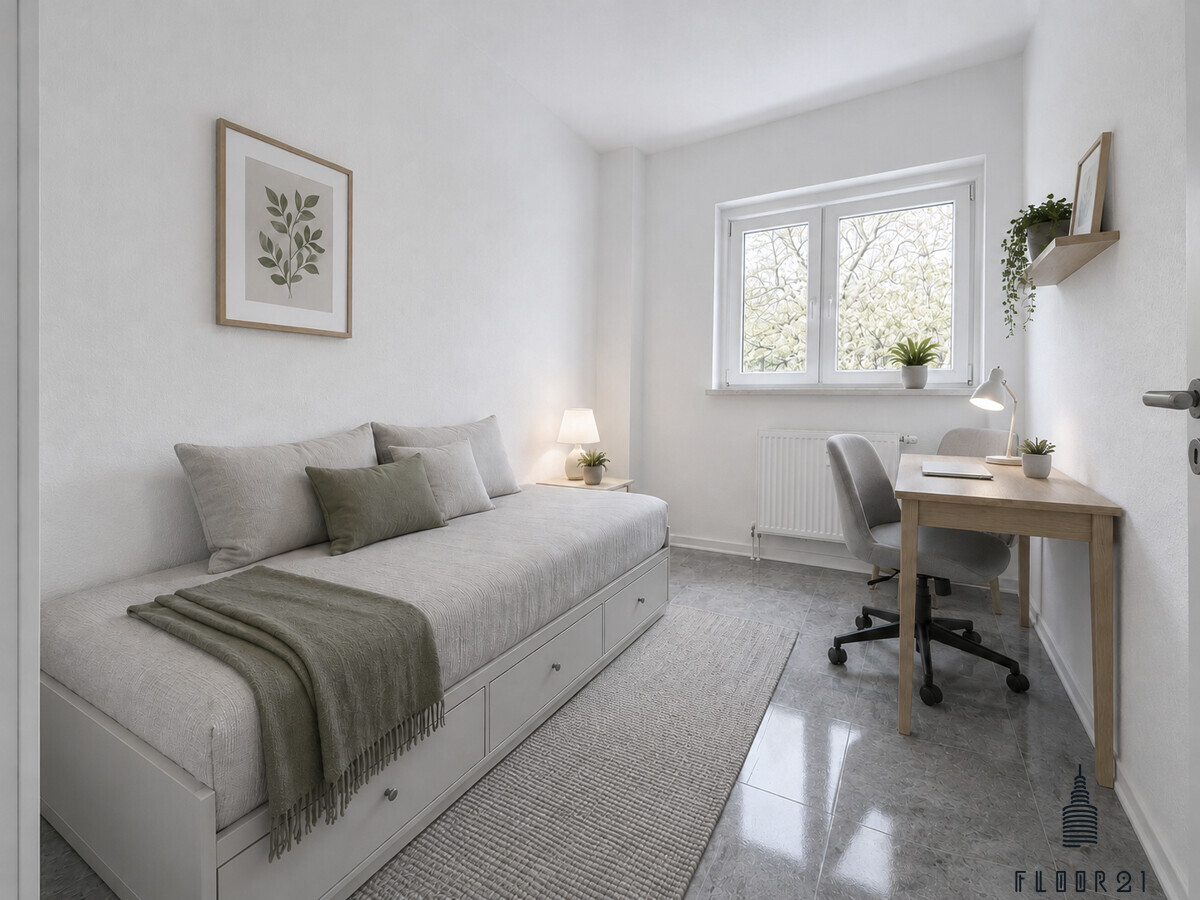 Gästezimmer/Büro visualisiert