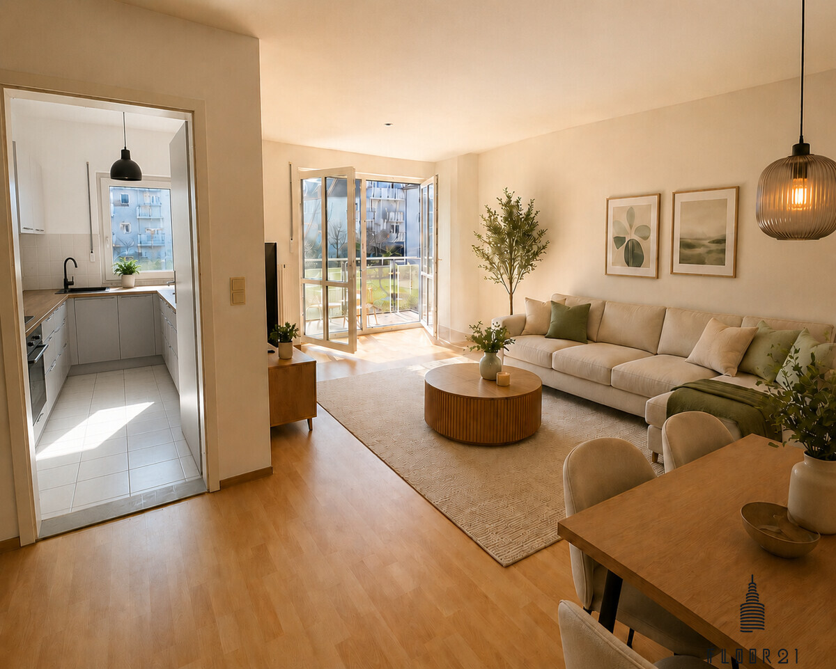 Wohnzimmer visualisiert