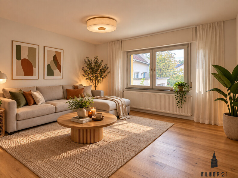 Wohnzimmer EG KI-Visualisierung