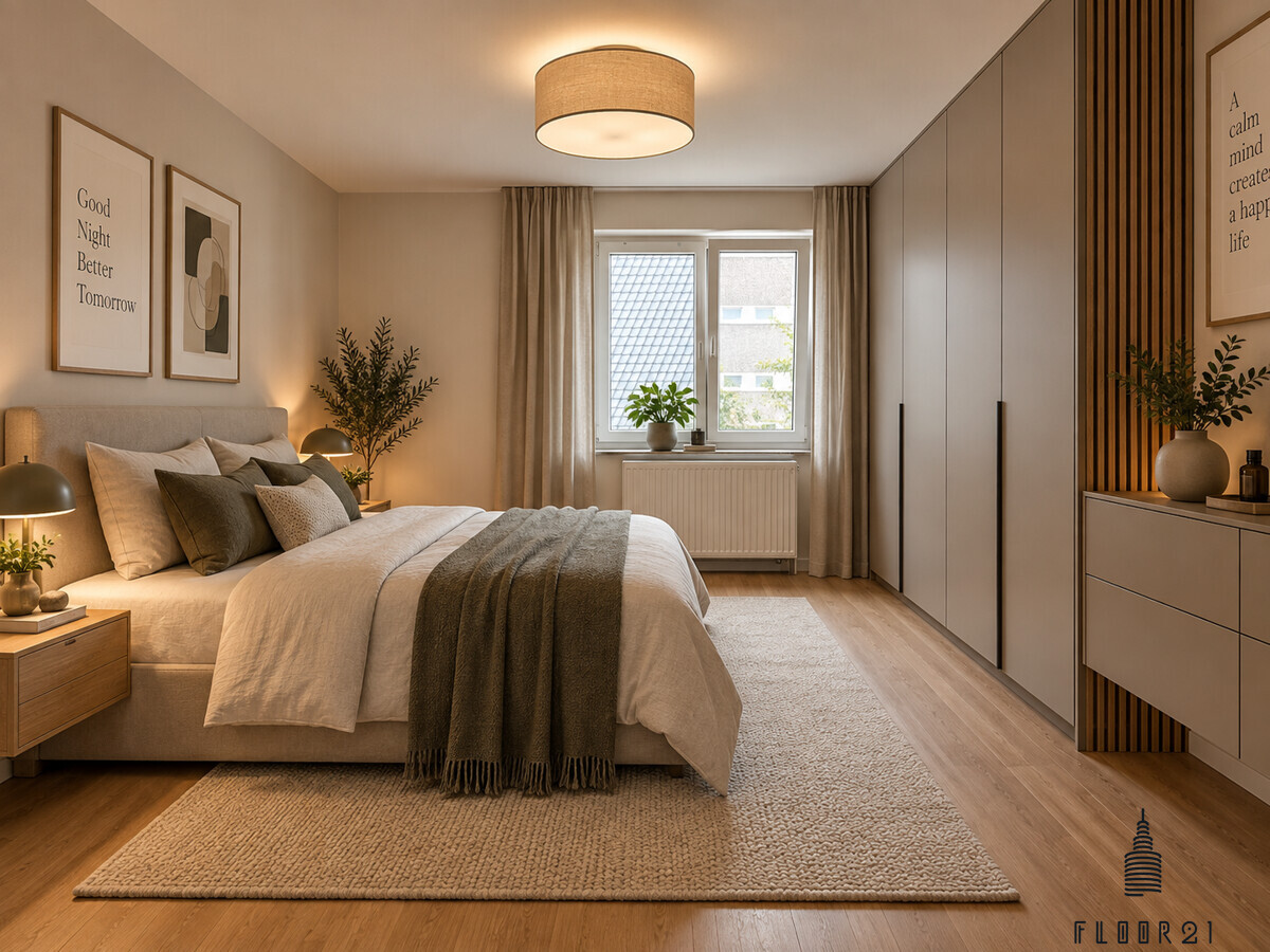Schlafzimmer nach Sanierung
