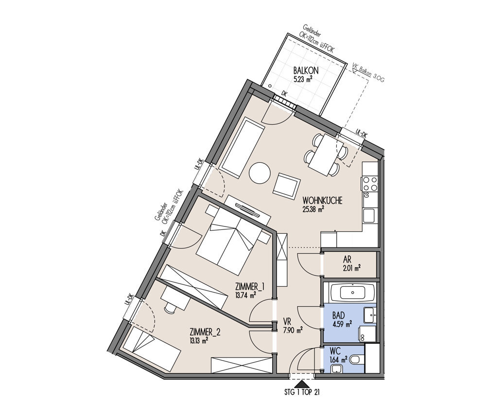 NordGlck - Eigentum mit 3 Zimmer im 21. Bezirk - Top 01-021 /  / 1210 Wien / Bild 1