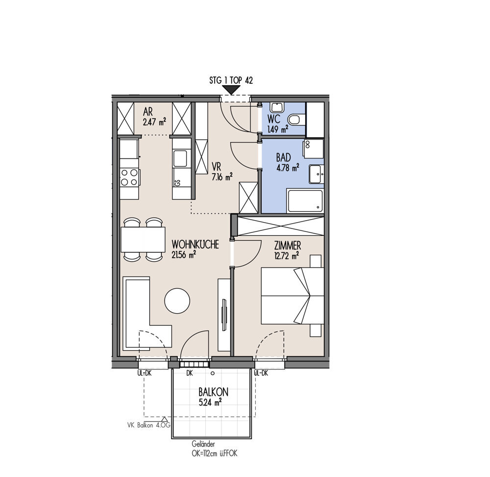 NordGlck - Eigentum mit 2 Zimmer im 21. Bezirk - Top 01-042 /  / 1210 Wien / Bild 1