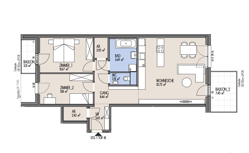 NordGlck - der perfekte Start ins Familienleben 3 Zimmer mit schner Aufteilung - Top 01-081 /  / 1210 Wien / Bild 1