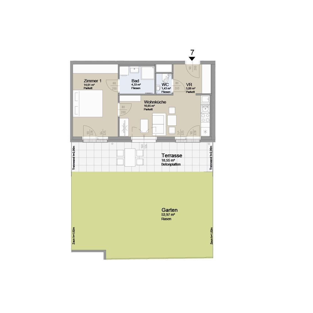 SOLEY - Charmante 2-Zimmer-Gartenwohnung im 1. Obergeschoss - Top 7 /  / 1200 Wien / Bild 1