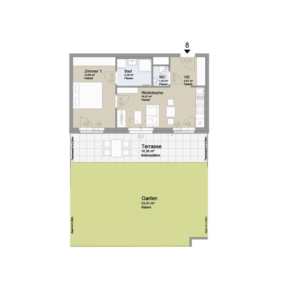 SOLEY - Charmante 2-Zimmer-Gartenwohnung im 1. Obergeschoss - Top 8 /  / 1200 Wien / Bild 1