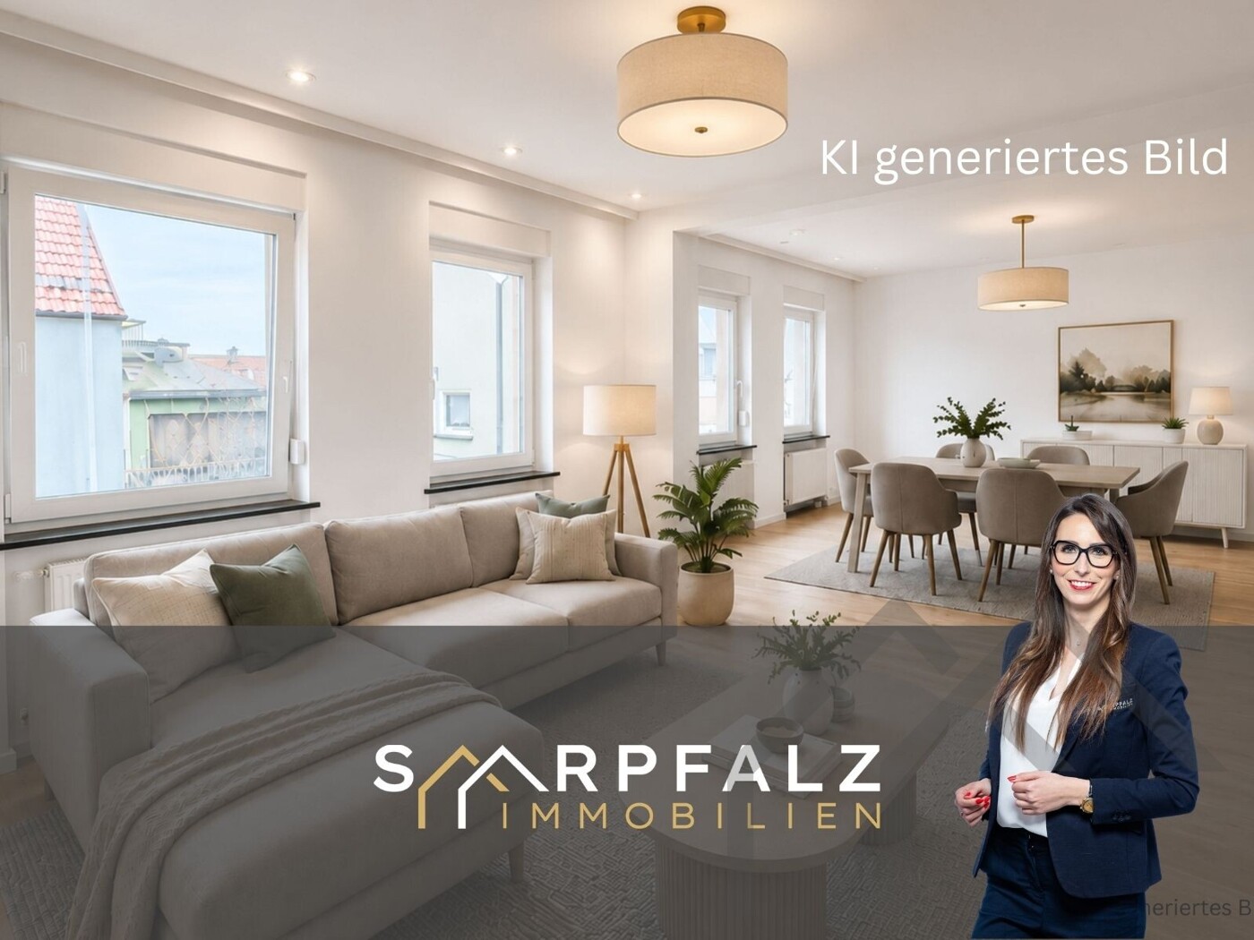 KI generiertes Bild Wohnzimmer