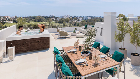 Dachterrasse mit Jacuzzi