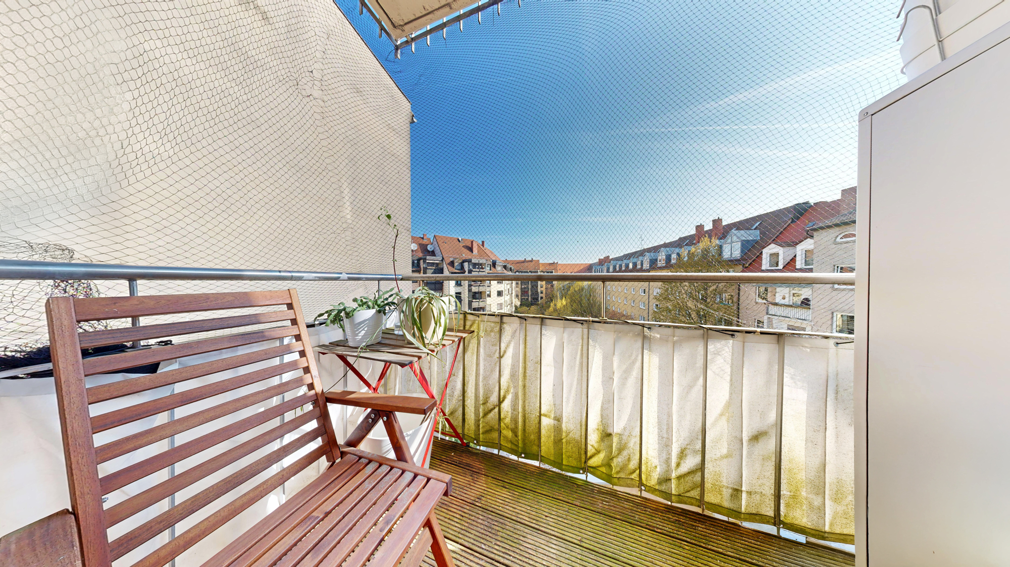 Balkon an Küche