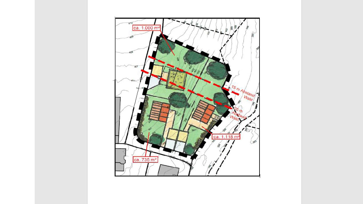 Grundstück Bebauung