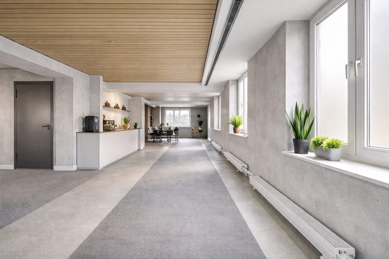 Visualisierung Büroflur