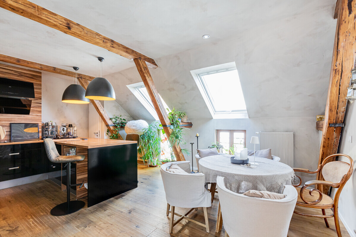 Offene Küche mit Esszimmer