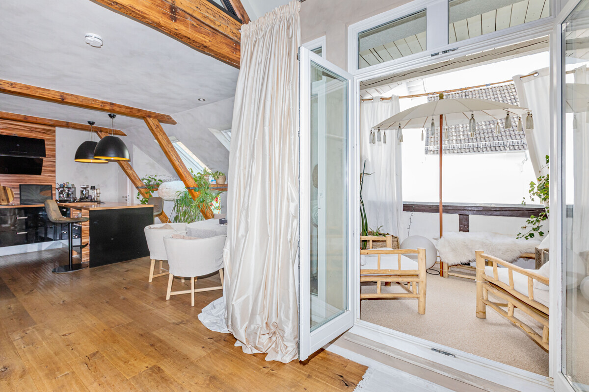 Blick vom Wohnzimmer