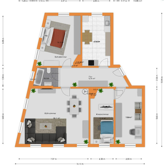 Grundriss 1. OG_Wohnung rechts