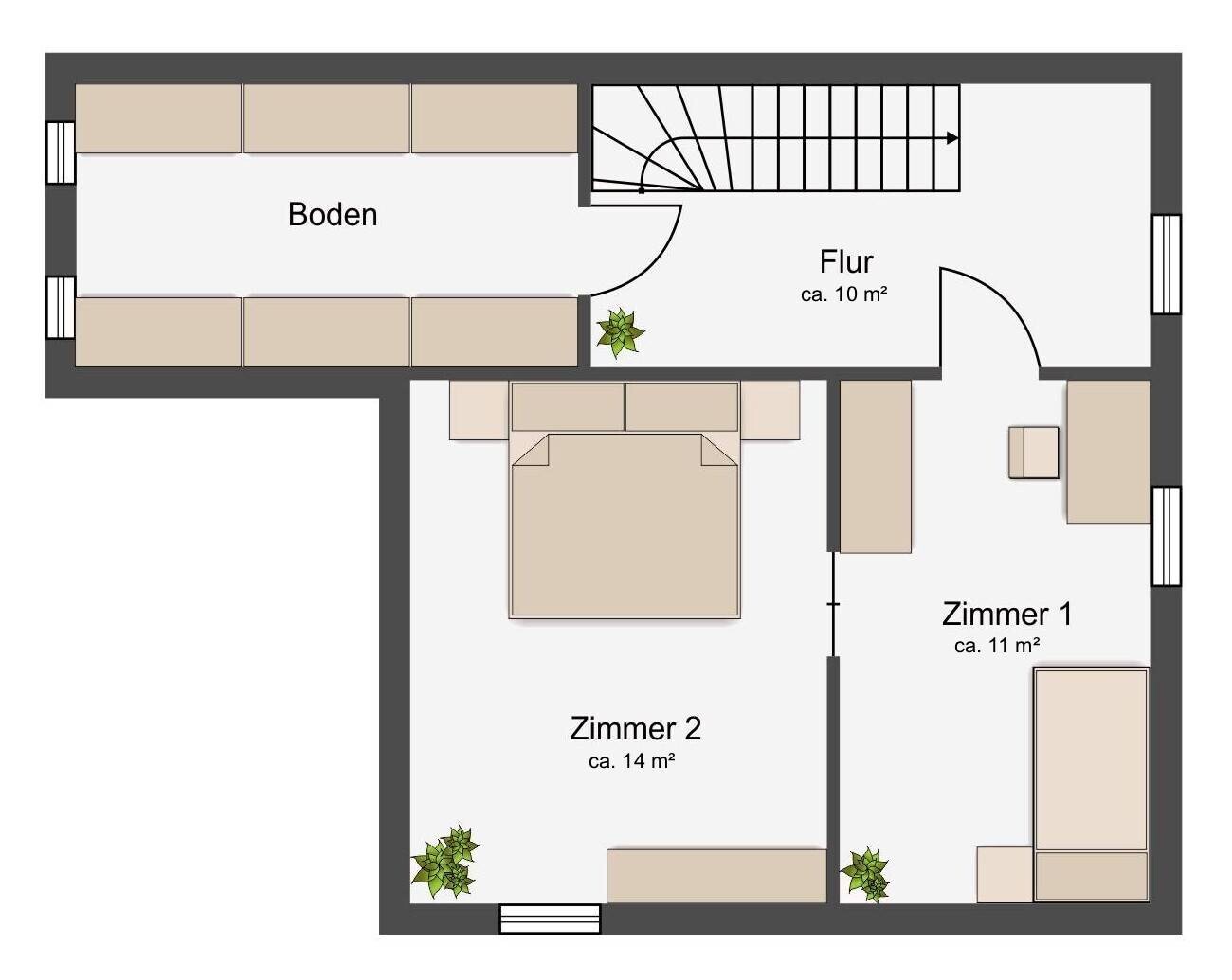 2. Wohnung links | 2. OG