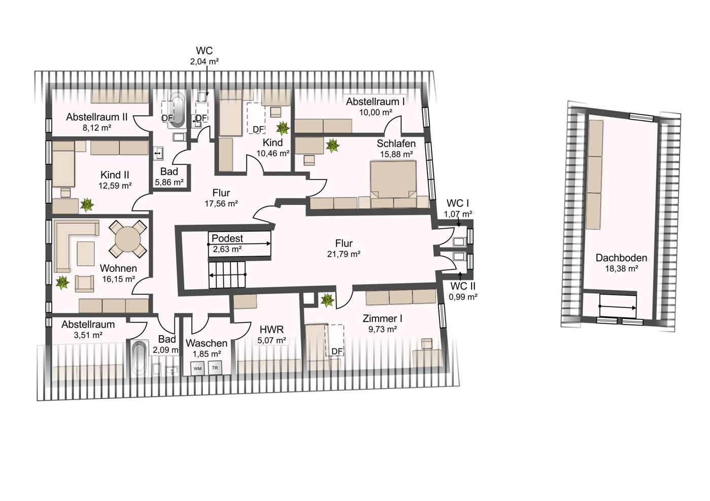 Grundriss Dachgeschoss