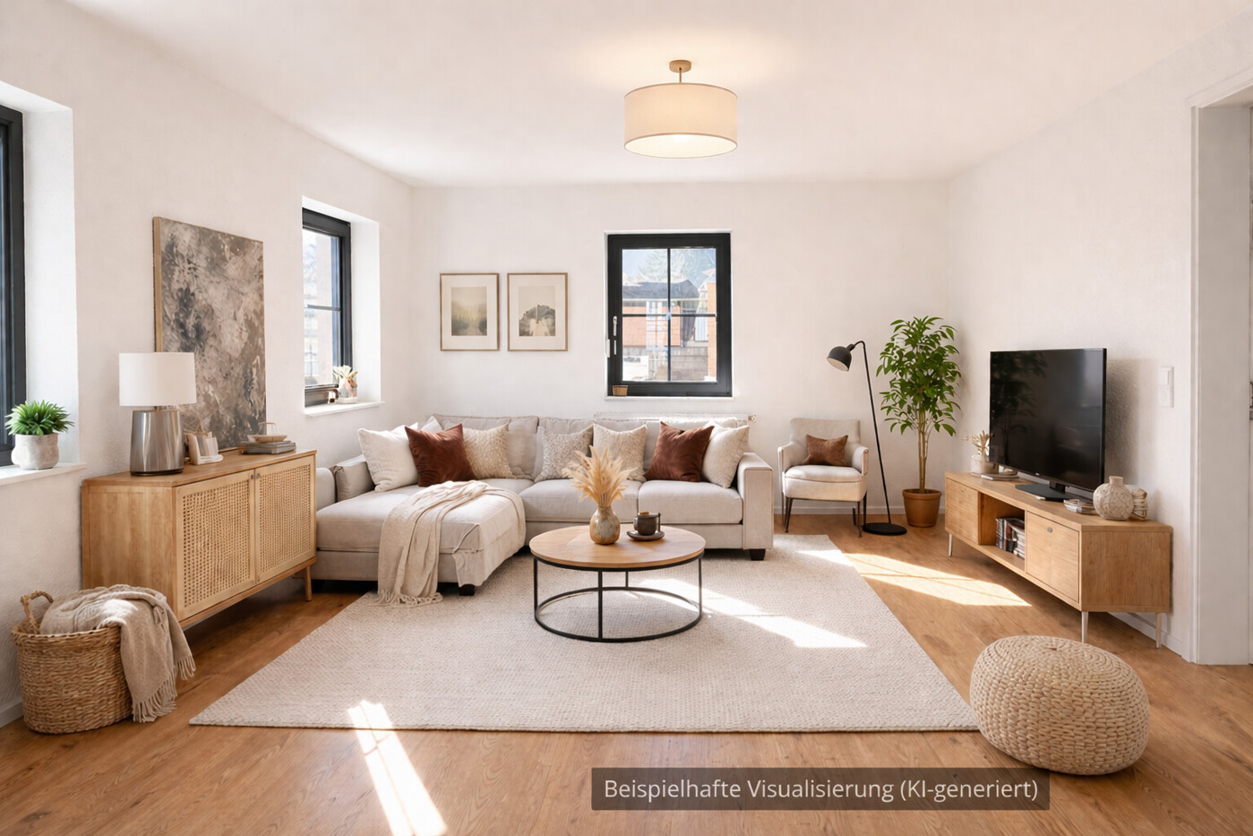 Wohnzimmer KI Visualisierung