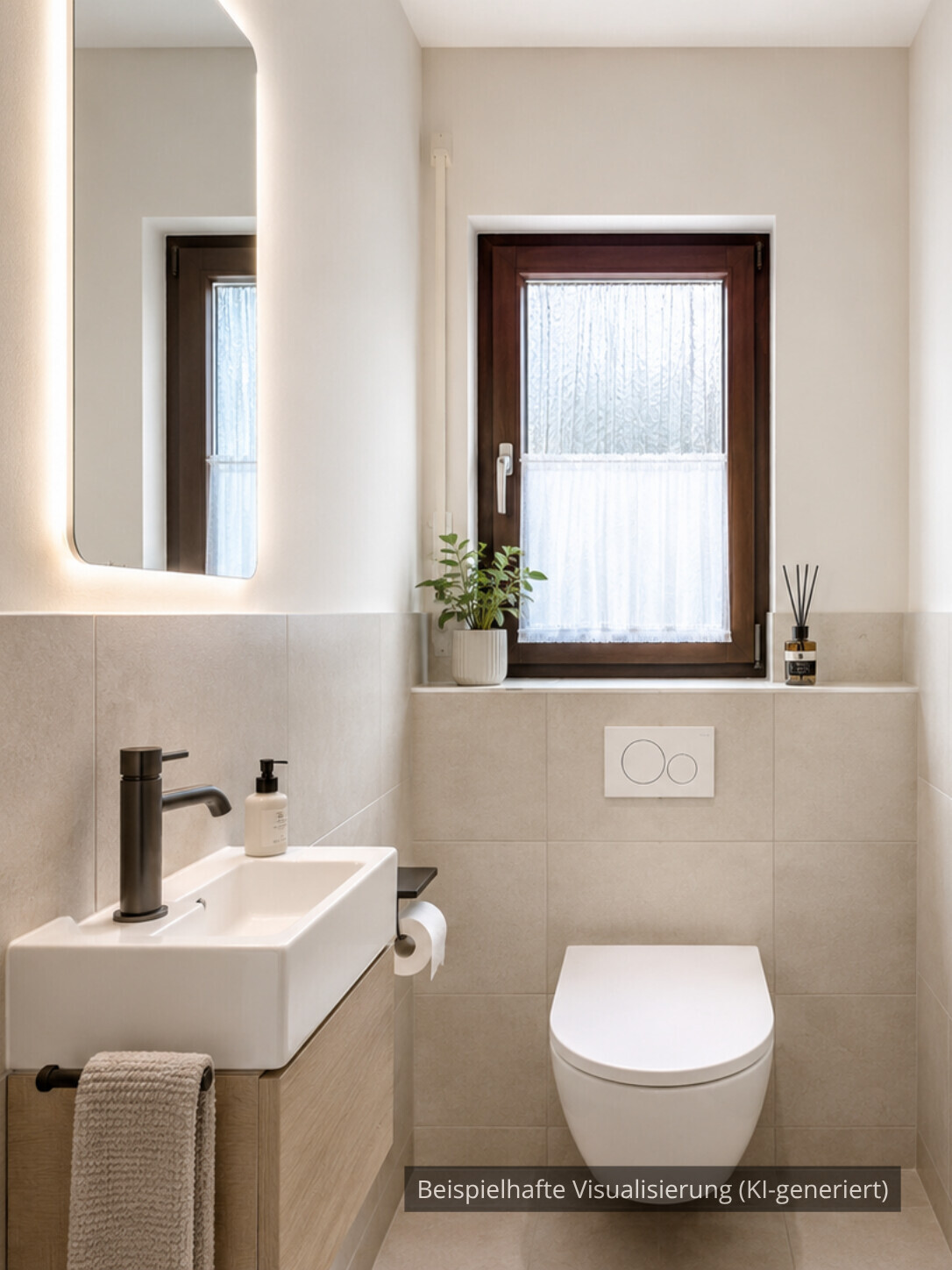 WC im Erdgeschoss (KI-generiert)