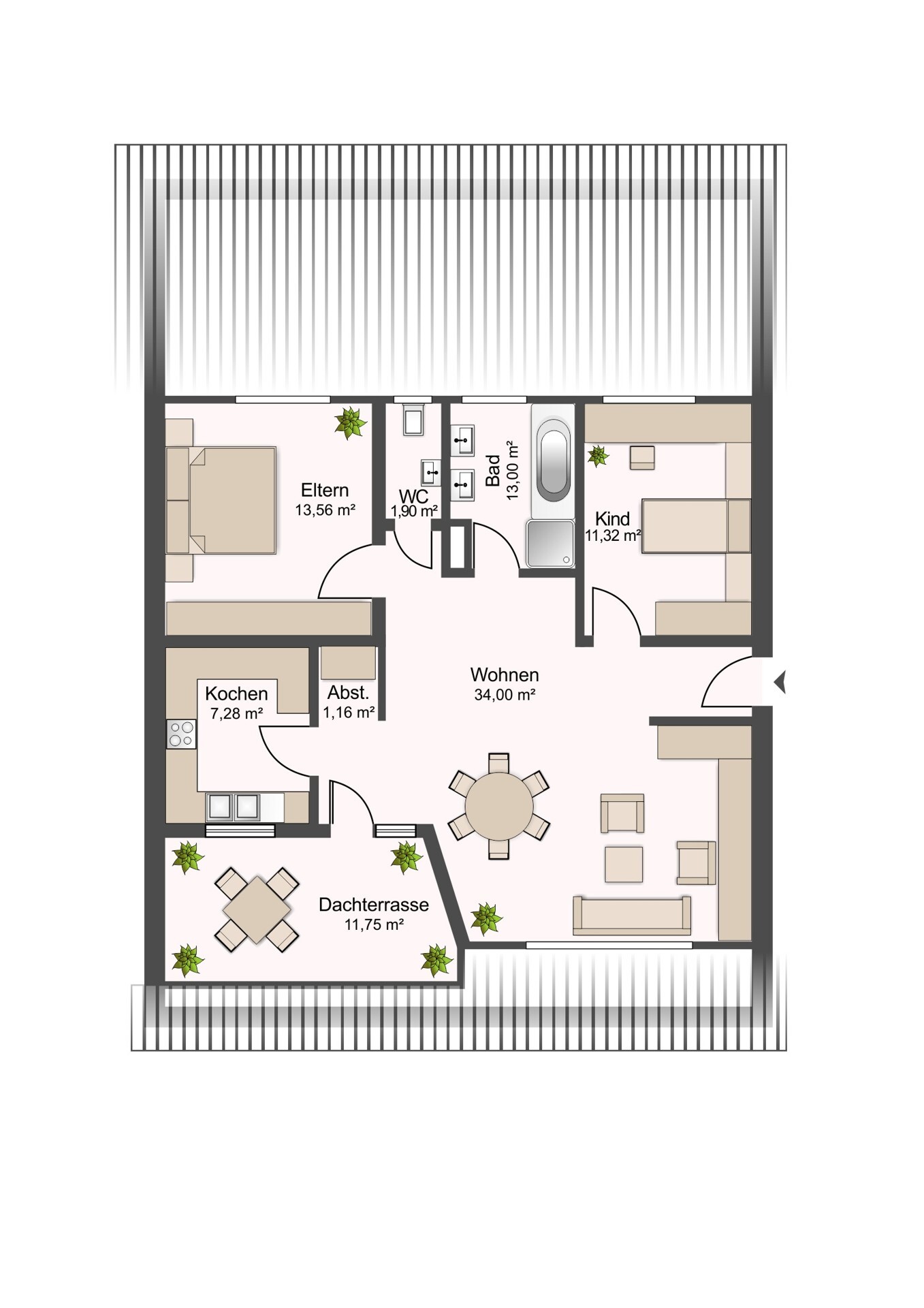 Grundriss Obergeschoss 