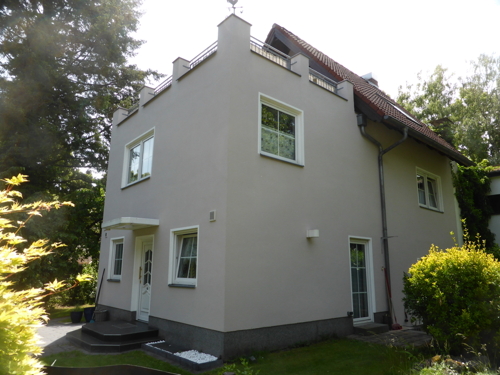 Seitenansicht des Hauses