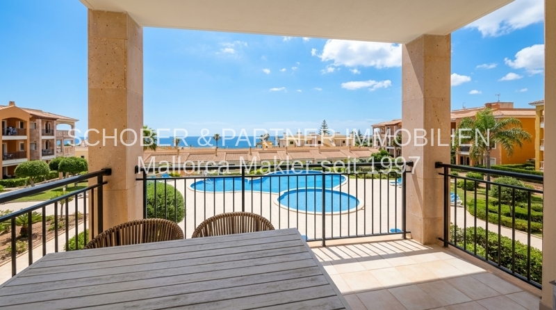 Meerblick, Cala Magrana - Moderne 3-Zimmer-Wohnung mit frontalem Blick auf das Meer