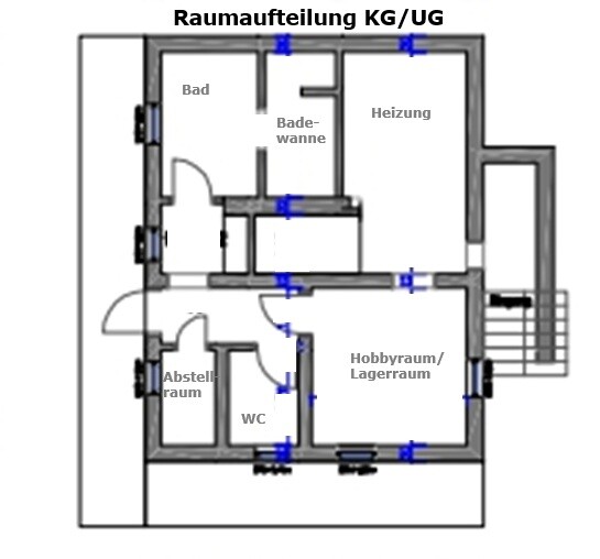 KG-UG Raumaufteilung