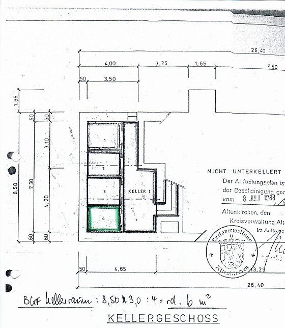 Grundriss Keller