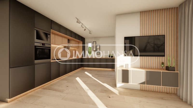 Offener Wohnküchenbereich Visualisierung 