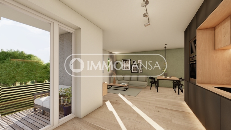 Offener Wohnküchenbereich Visualisierung