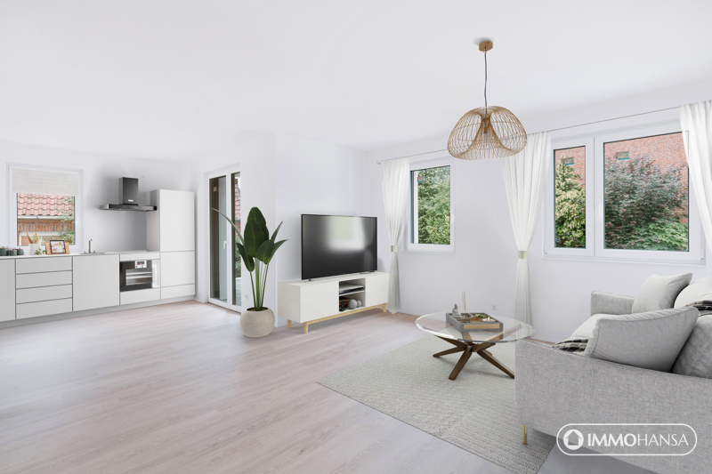 Offene Wohnküchenbereich  möbliert