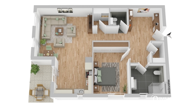 3D Grundriss ETW Nr. 4