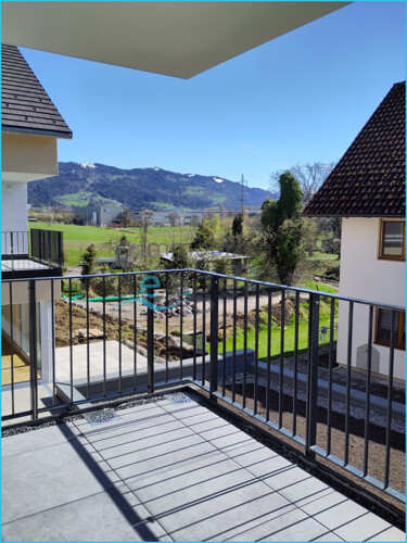 Balkon mit Ausblick zum Pfänder