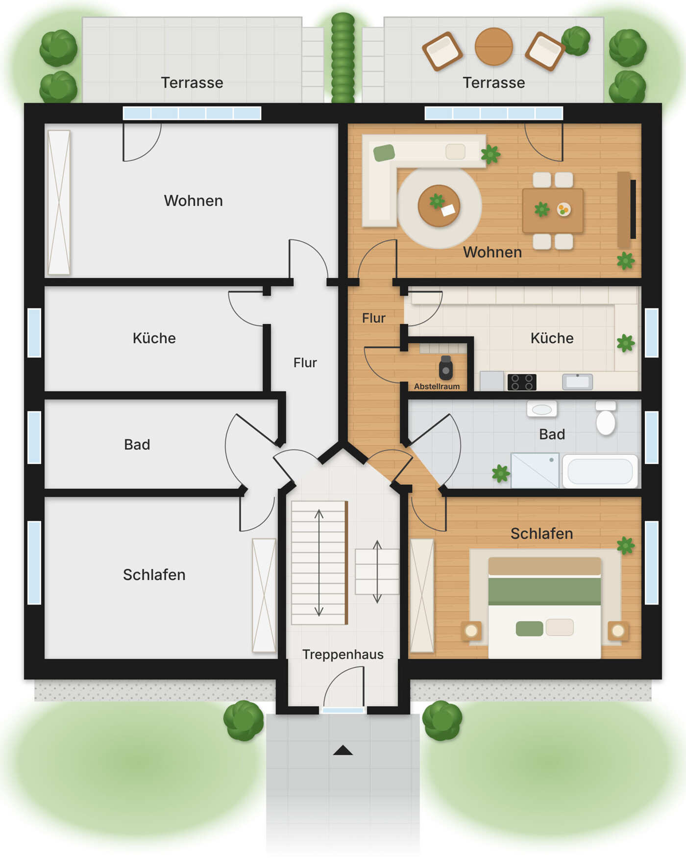 Grundriss der Wohnung