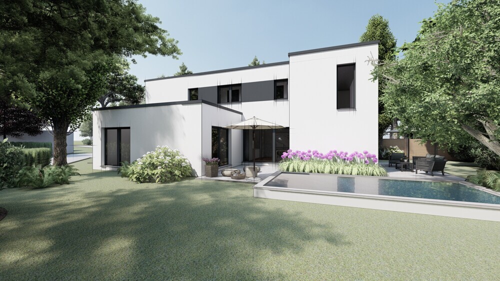 Haus 18 Garten Aquarelle
