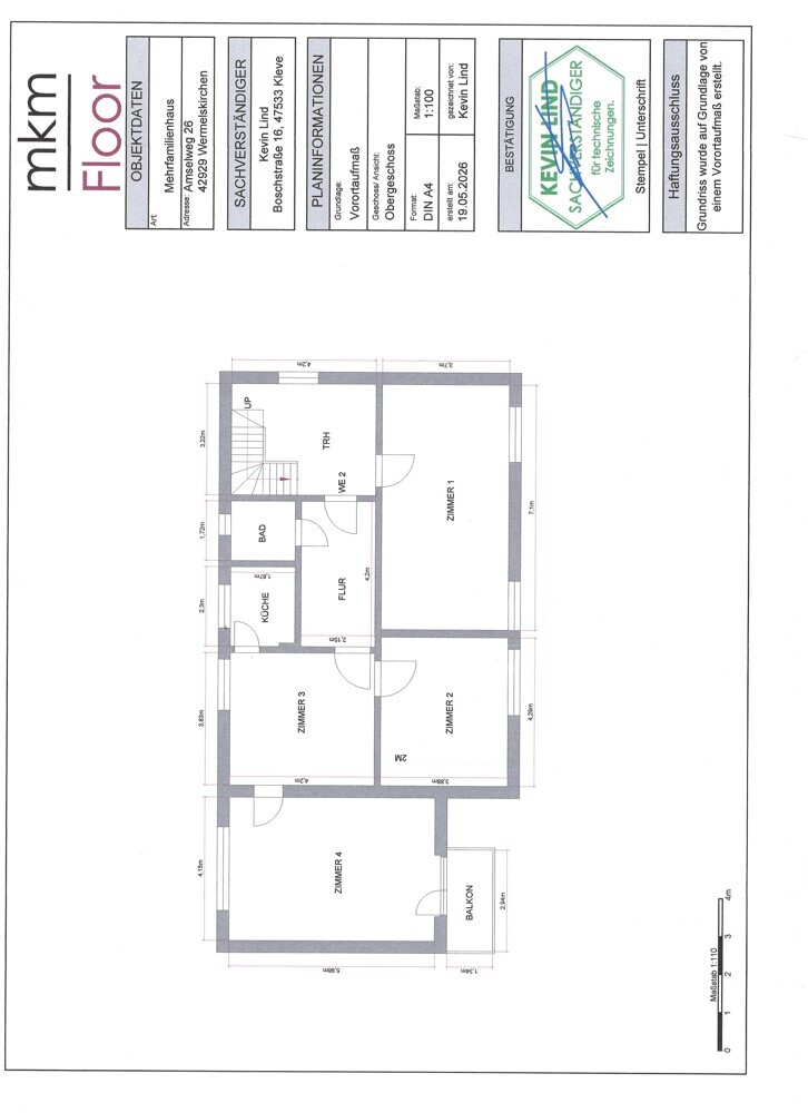 Grundriss Obergeschoss
