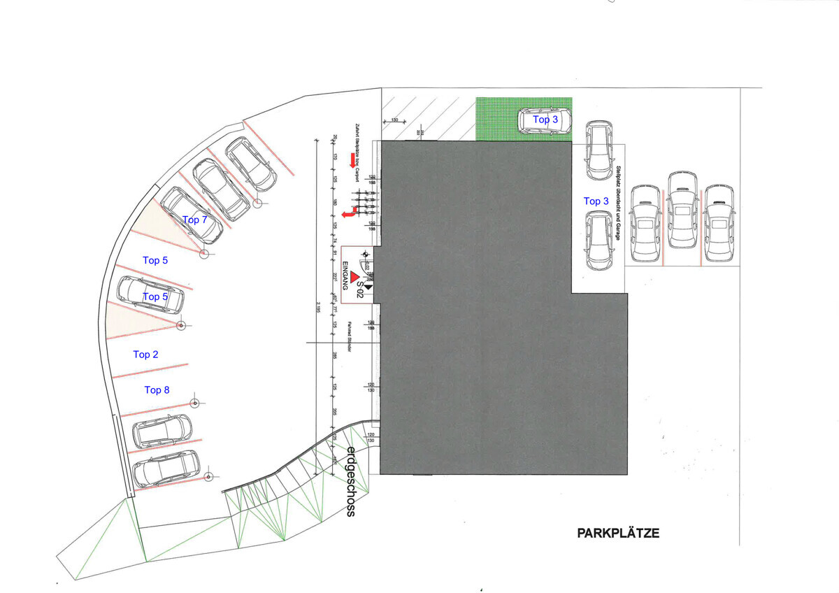 Plan Parkplatz