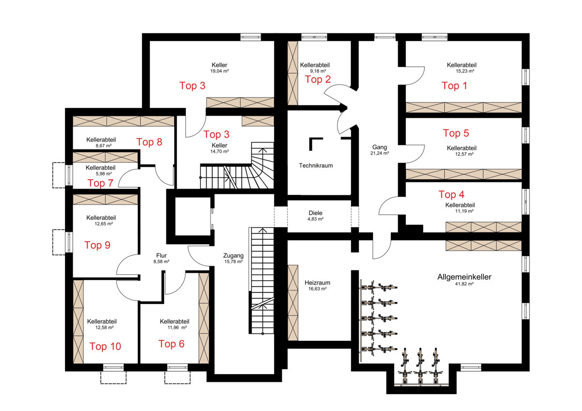 Grundriss KG 