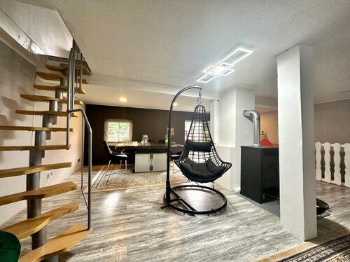 Wohnzimmer mit Kaminofen