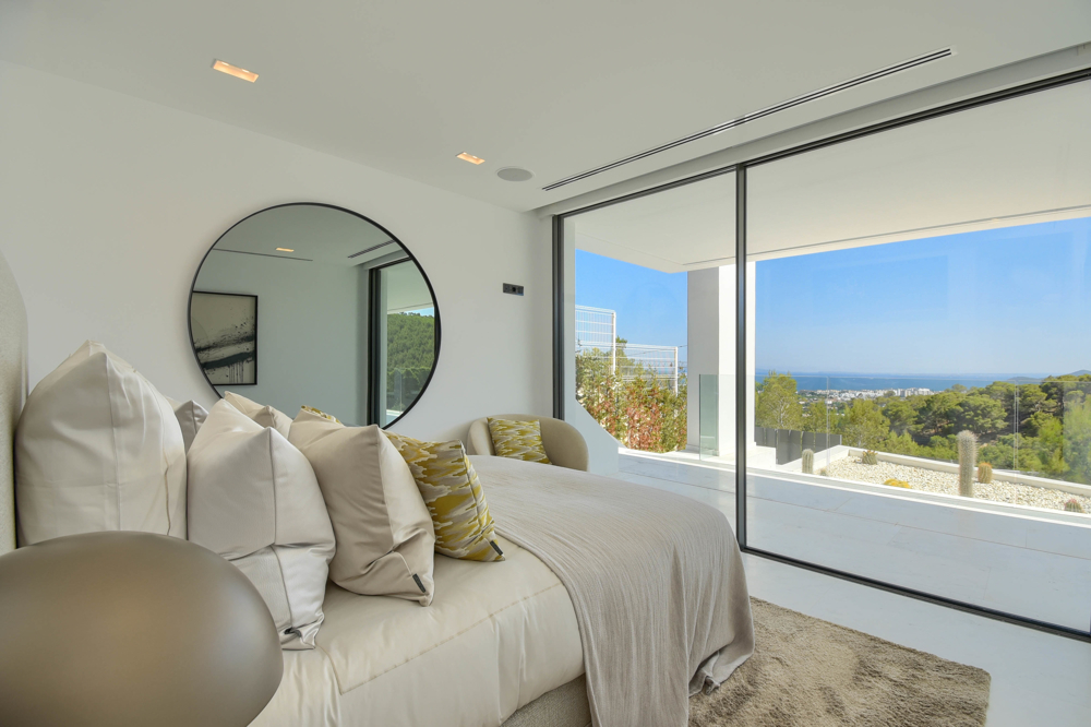Schlafzimmer mit Ausblick